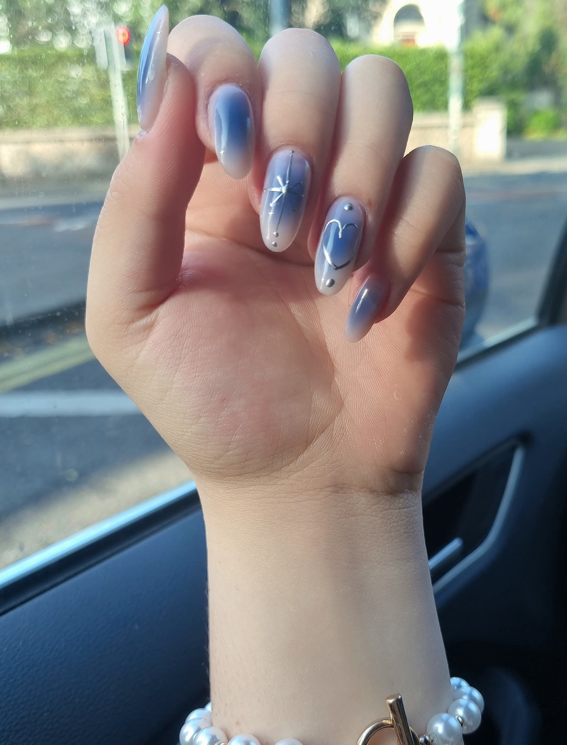 Grey chrome manicure by Blackrock Nails & Spa